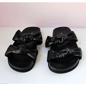 Saint + Sofia Slip on Lather Sandals